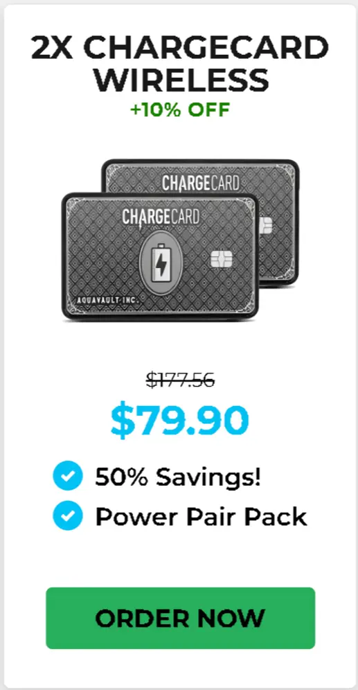ChargeCard package price